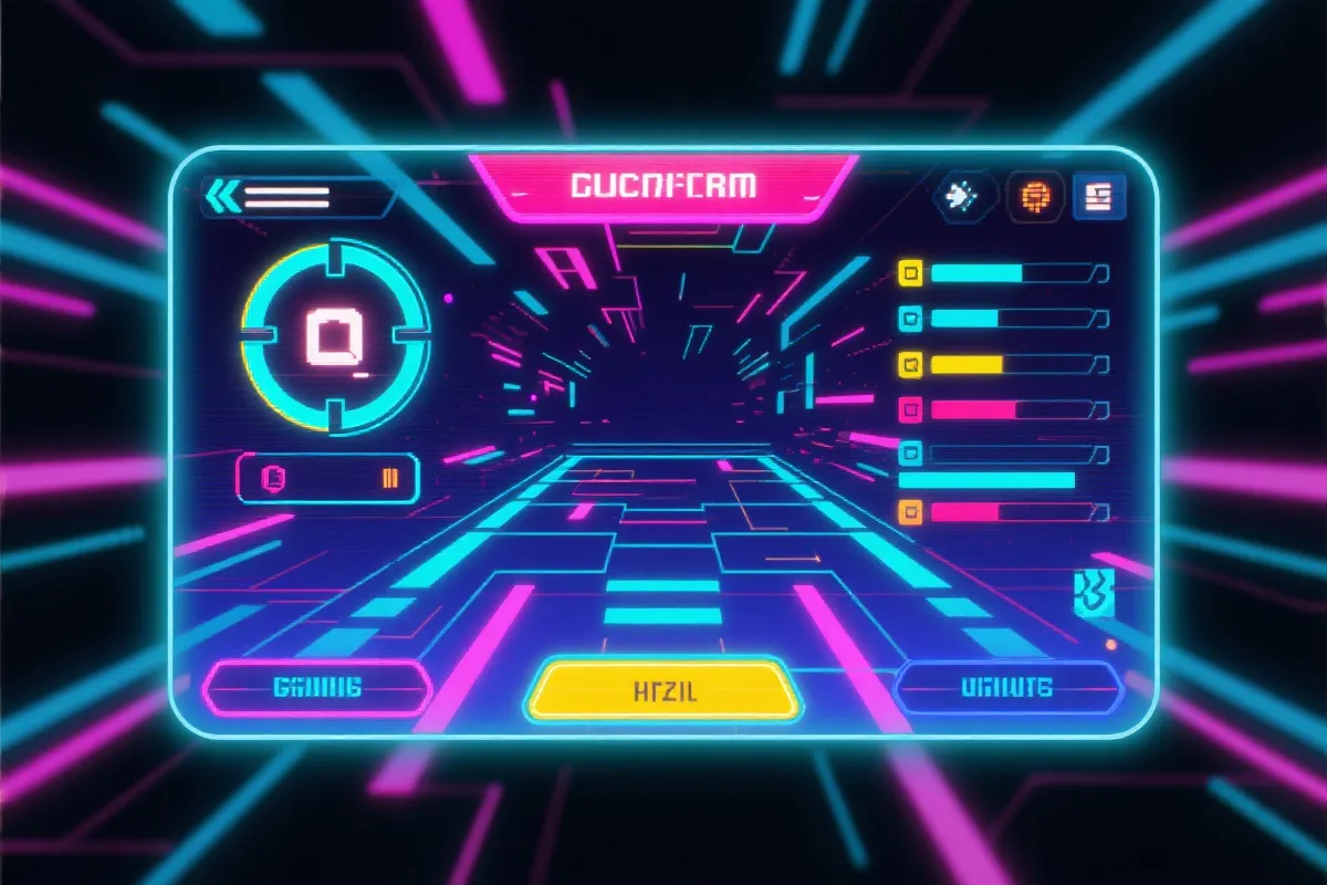 现代风格老虎机游戏界面示意图